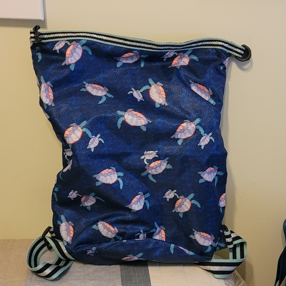 Vera Bradley Handbags - Vera Bradley Blue and Pink Patterned Backpack